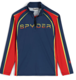 SPYDER JUNIOR BOYS DOWNHILL 2ND LAYER TOP - ABYSS