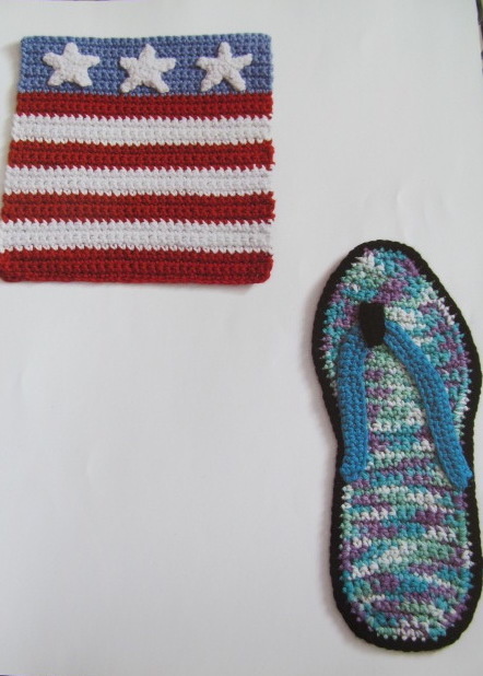 7/18 6-9pm Month By Month Dishcloths - July