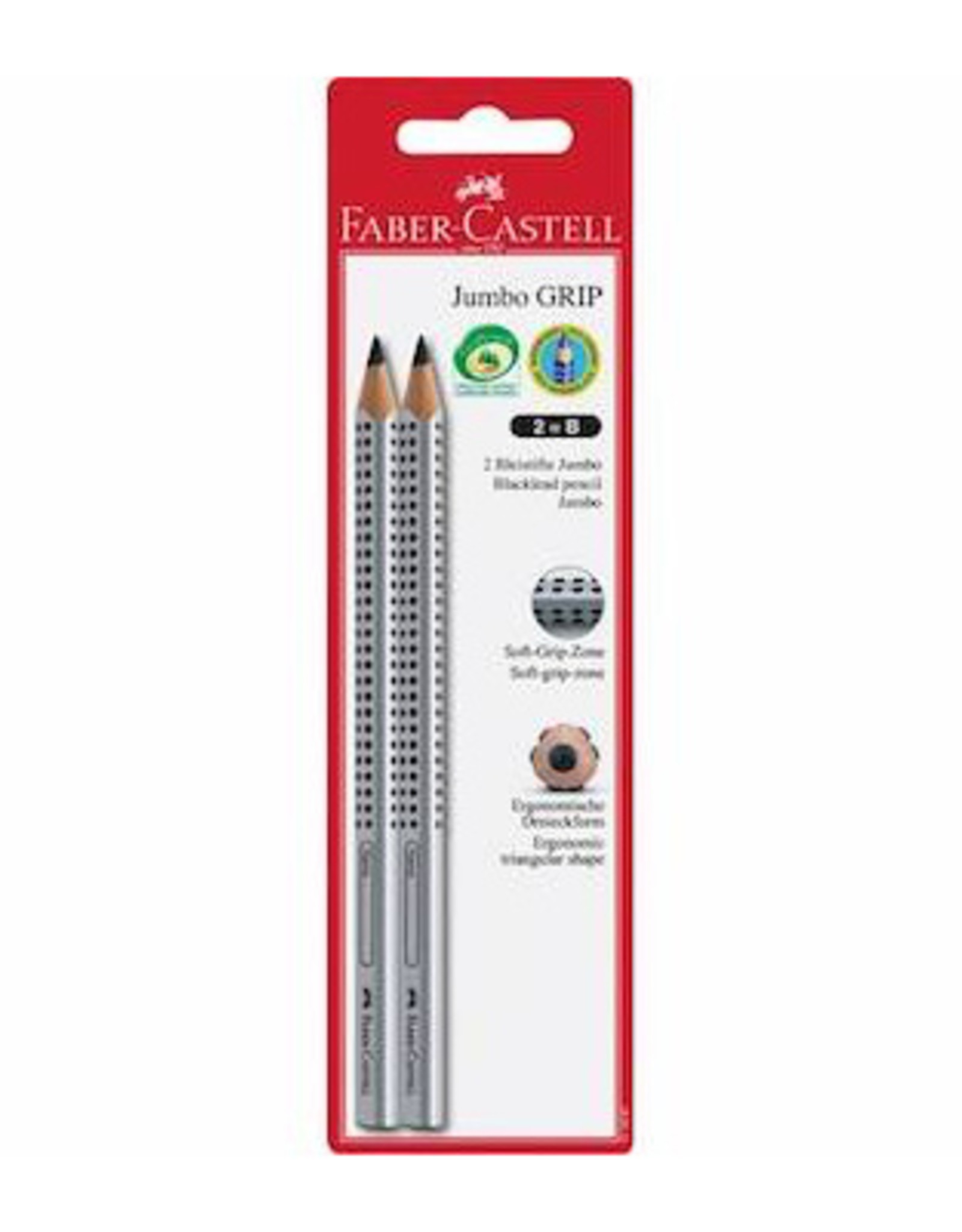 Faber Castell 2ct Jumbo Grip Graphite No. 2 (B) EcoPencils