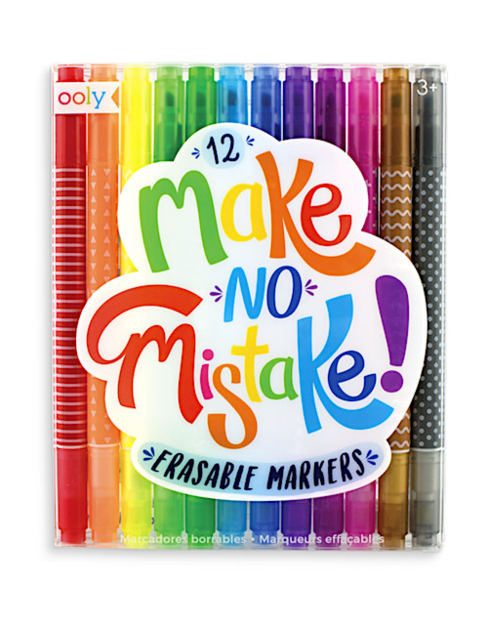 Ooly Make No Mistake! Erasable Markers - Set of 12