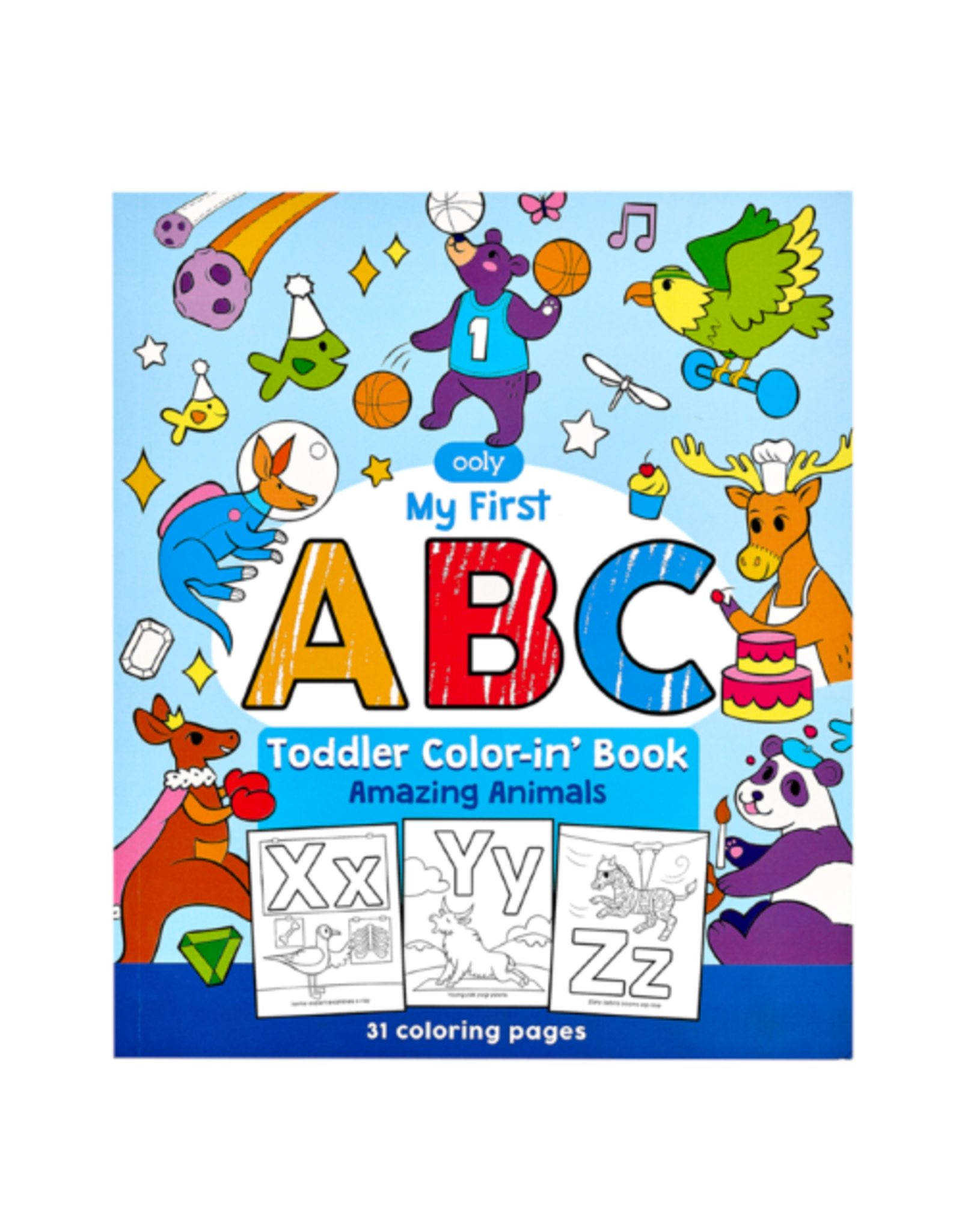 Ooly ABC: Amazing Animals Toddler Color-In' Book