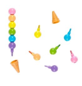 Ooly Rainbow Scoops Stacking Erasable Crayons