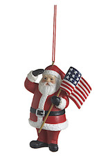 Ganz Patriotic Santa ornament