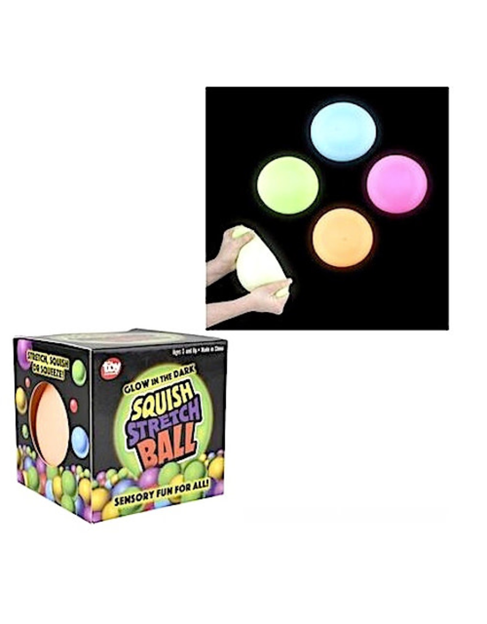The Toy Network 4" Squish & Stretch Glow In The Dark Gummi