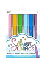 Ooly Silver Linings Outline Markers - Set of 6