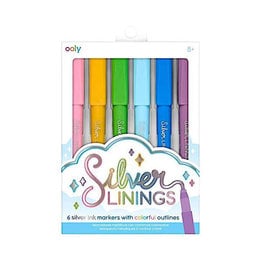 Ooly Silver Linings Outline Markers - Set of 6