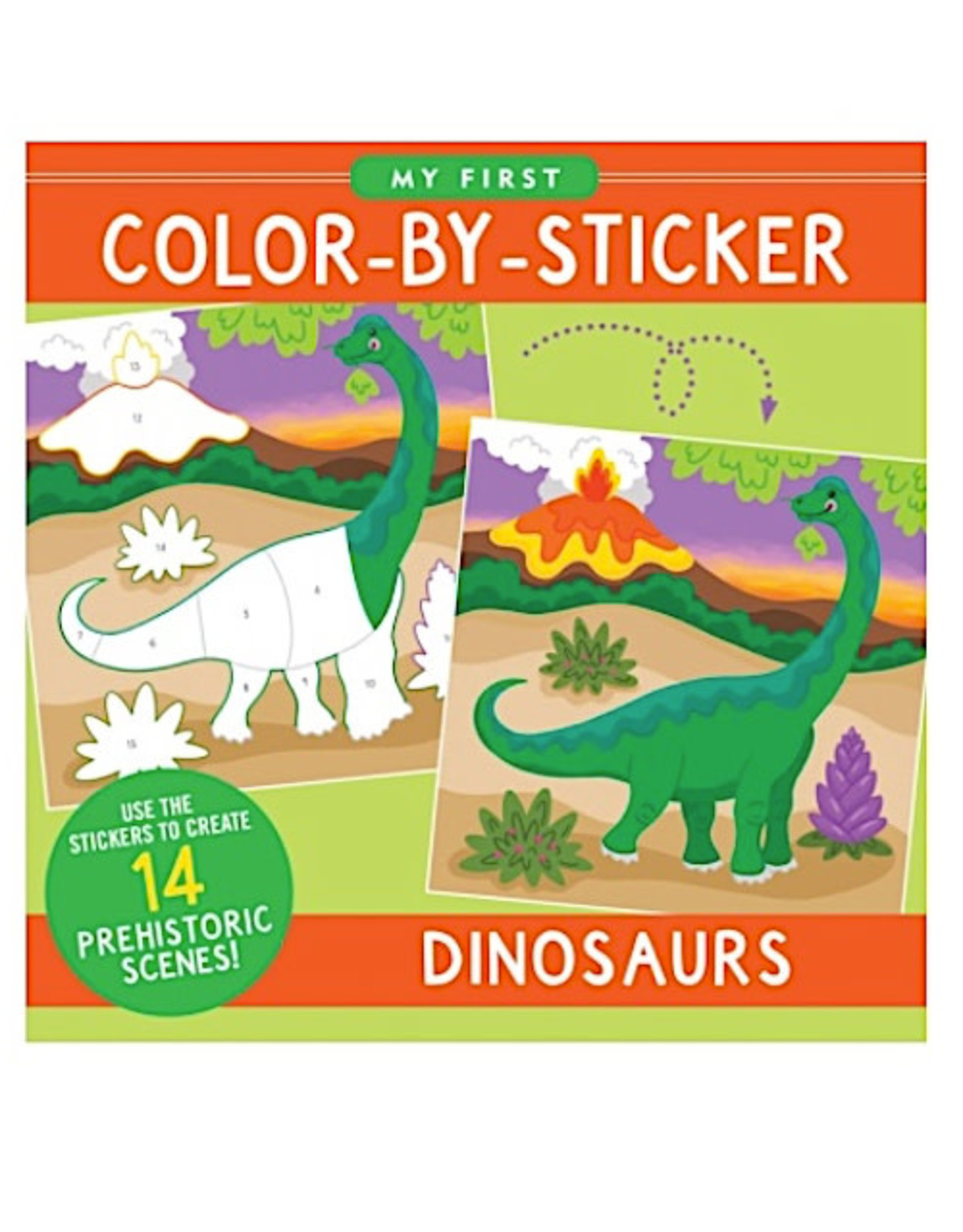 My First Color-by-Sticker Book -- Dinosaurs