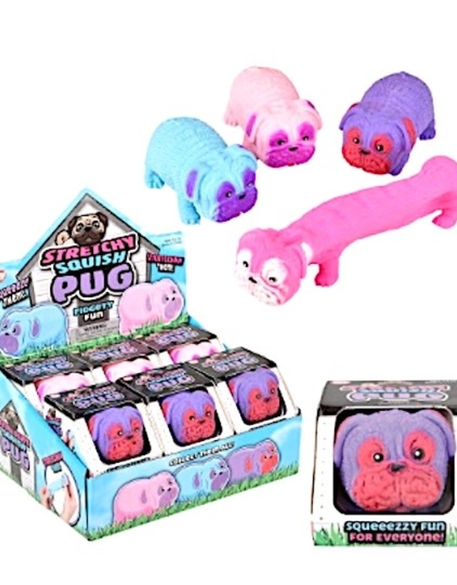 The Toy Network STRETCHY SQUISH PUG