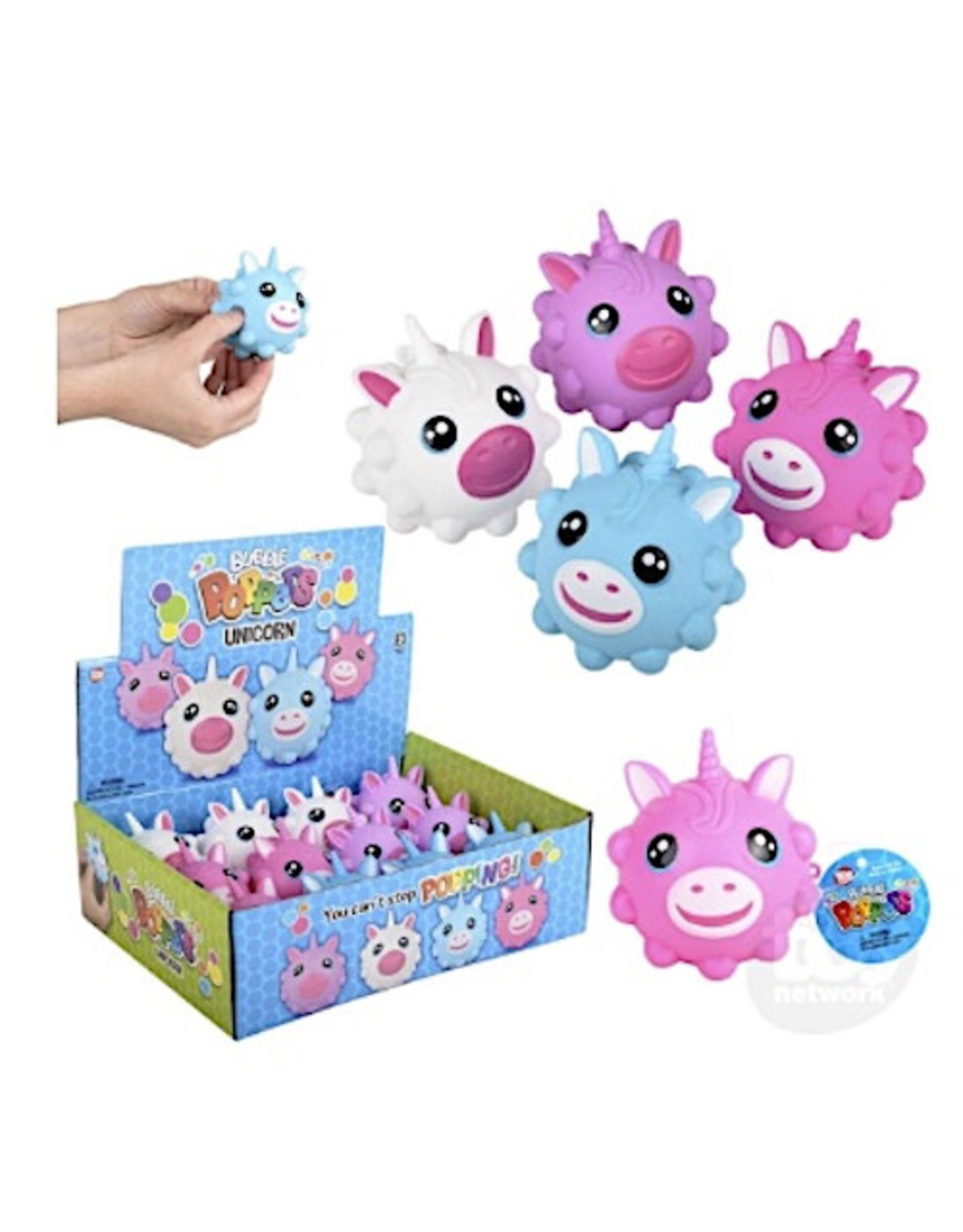 The Toy Network 3D FIGURE UNICORN BUBBLE POPPERS