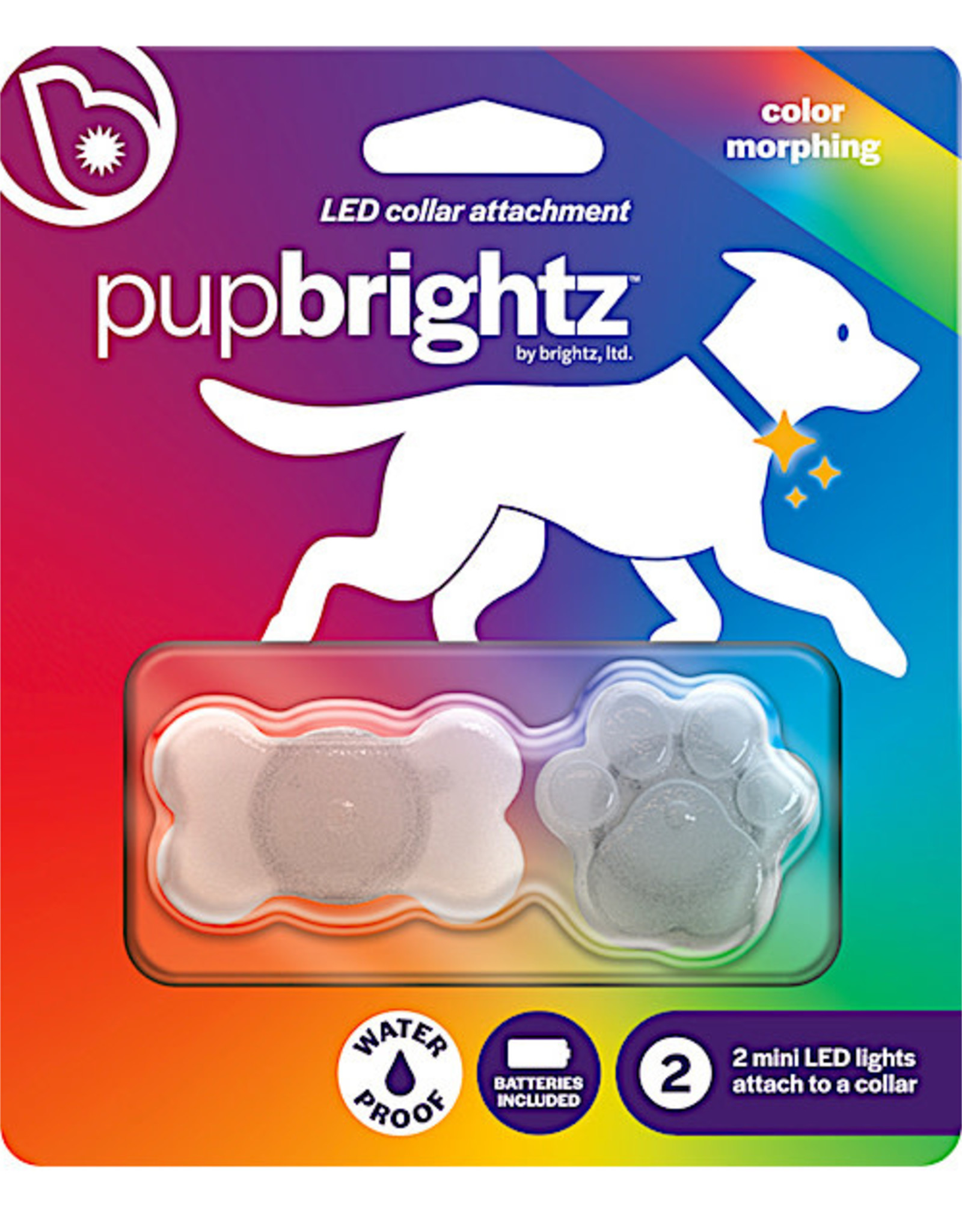 Brightz Pup Brightz Paw and Bone Collar Charms Color Morphing