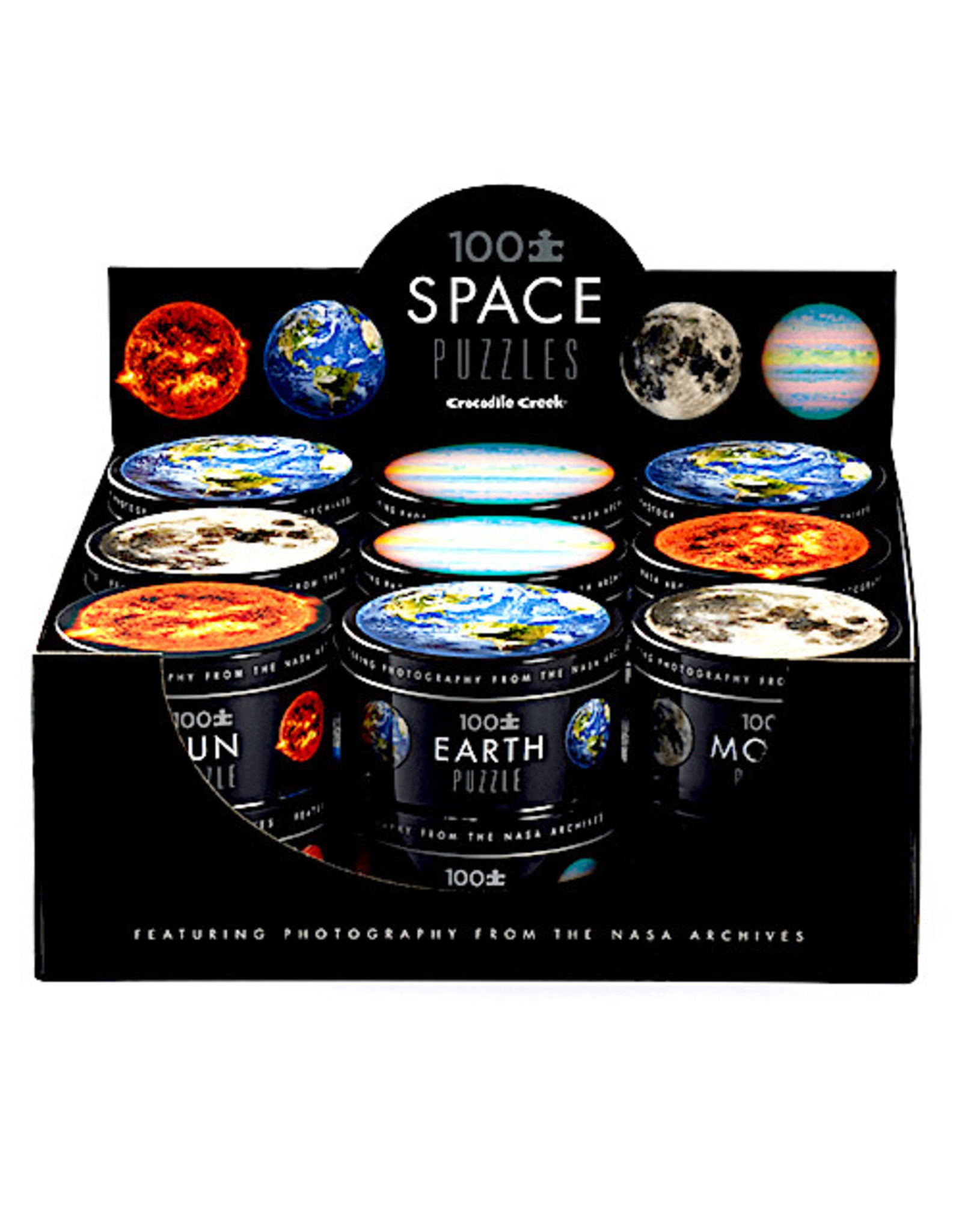 Crocodile Creek 100-Pc Tin NASA Puzzles/Assortment