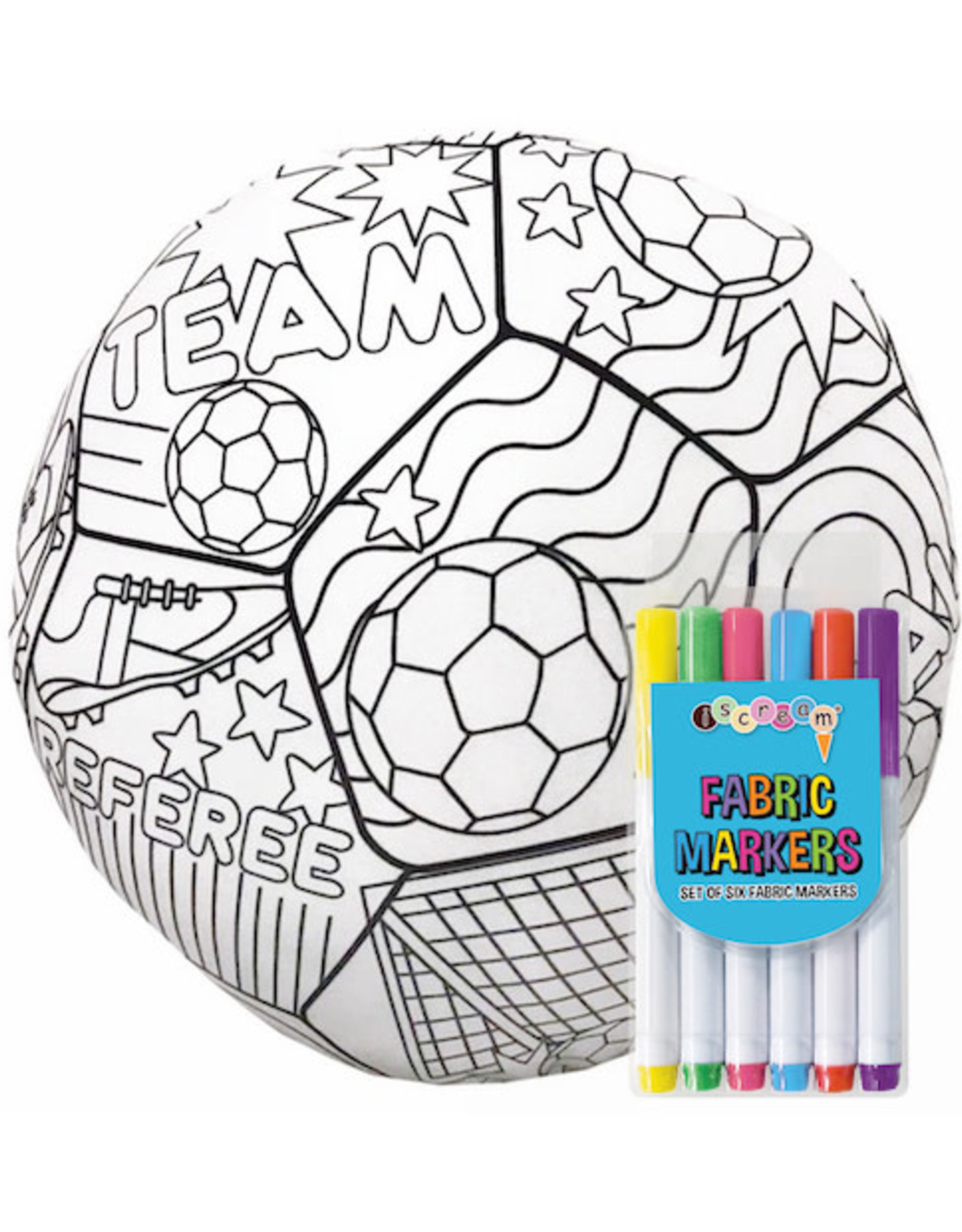 Iscream SOCCER COLOR ME PILLOW