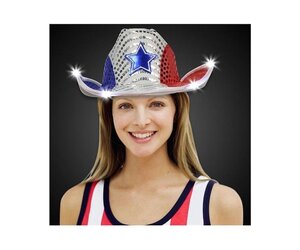 Hat Cowboy Red White and Blue