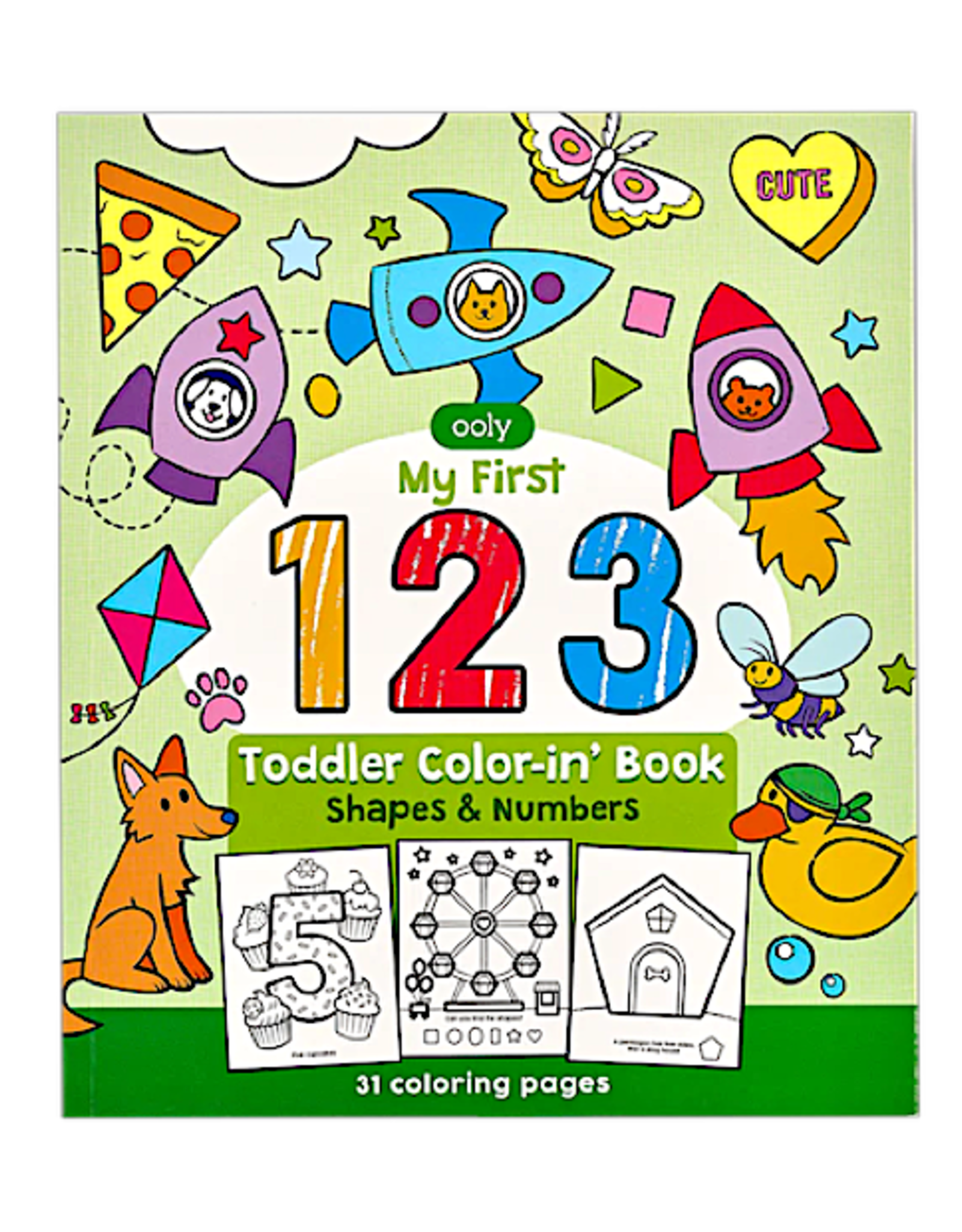 Ooly Toddler Colorin' Book - 123:  Shapes & Numbers