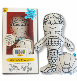 Kiboo Kids Mermaid with Mini Shell Backpack for coloring