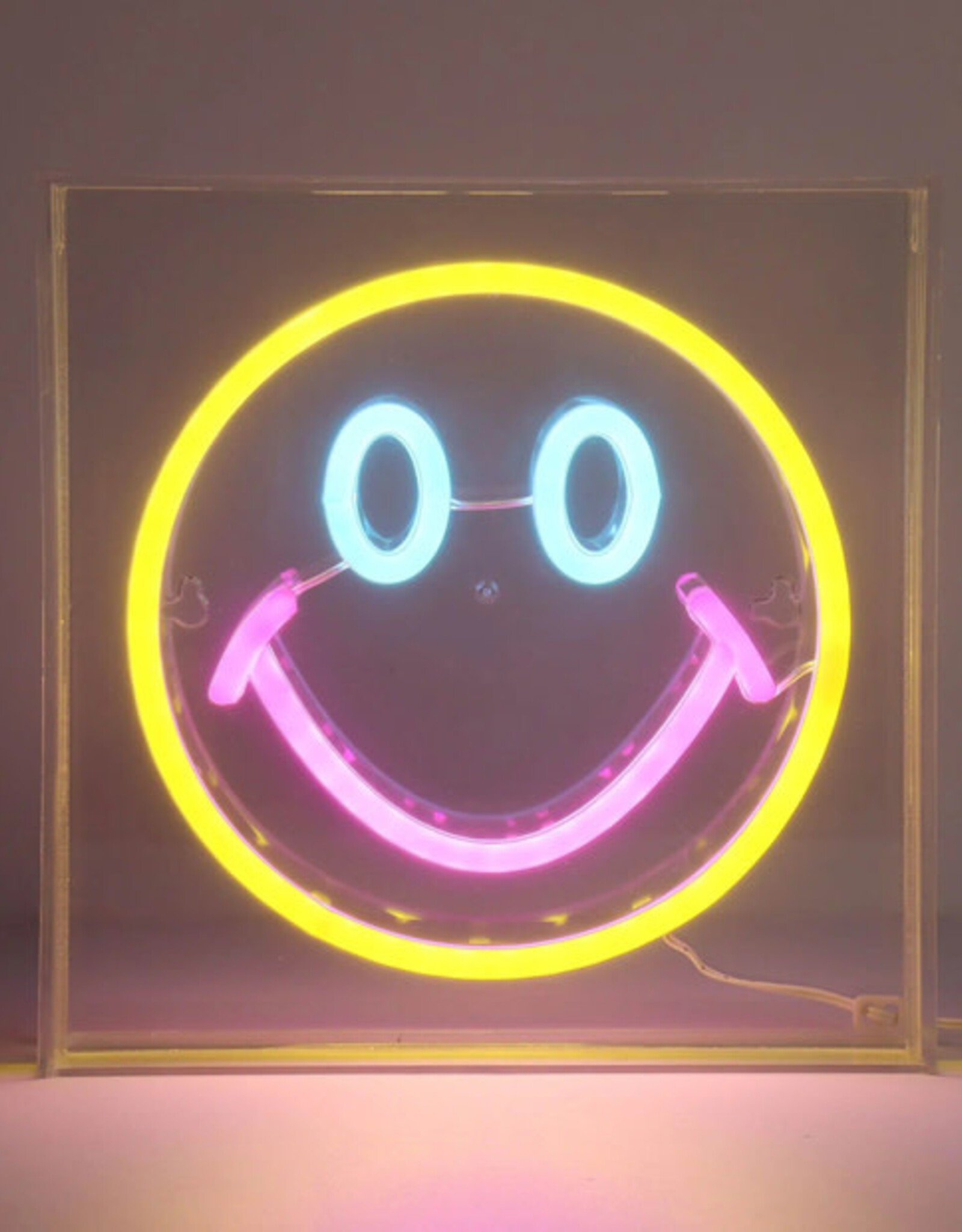 Neon Art Wall/Desk sign - Smiley