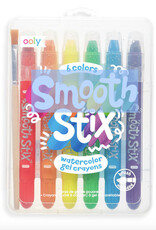 Ooly Smooth Stix Watercolor Gel Crayons - 6 PC Set