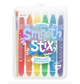 Ooly Smooth Stix Watercolor Gel Crayons - 6 PC Set