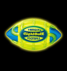 Tangle Tangle NightBall Football - Large (Green body/Blue tips)