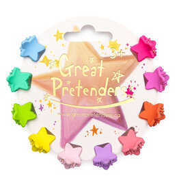 Rainbow Star Mini Hairclips, 10 piece