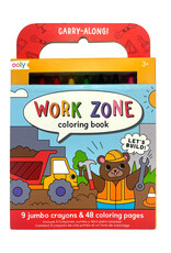 Ooly Carry Along Crayons & Coloring Book Kit - Work Zone