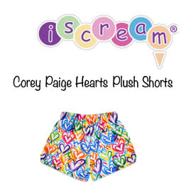 Iscream Corey Paige Hearts Plush Shorts