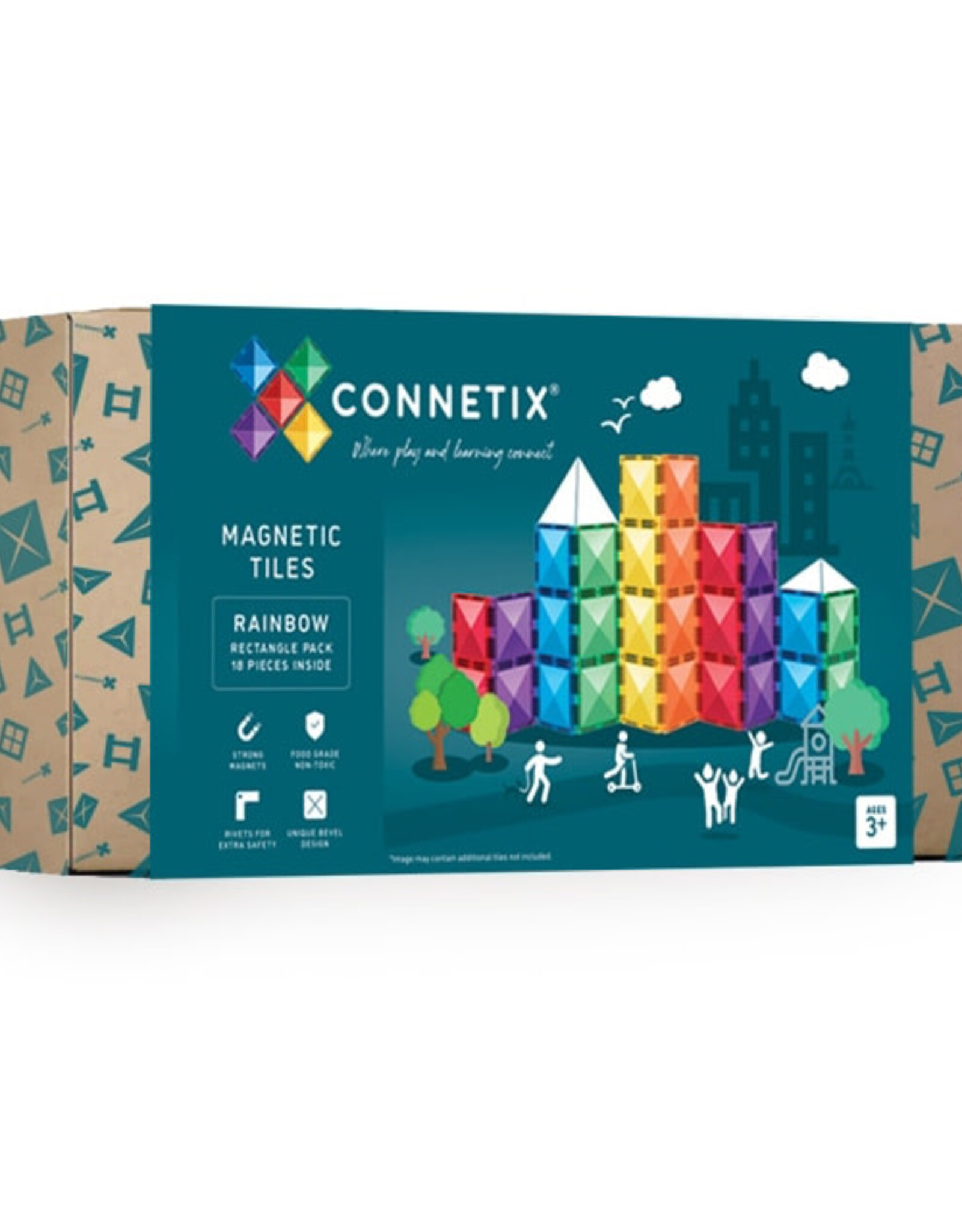 Connetix Rainbow Rectangle Pack 18 pc