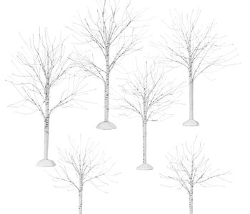 Winter Birch tree set of 6 by Enesco 56.52636