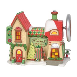 A Stitch In Yule Time - North Pole Village 6003111 A Stitch In Yule Time - North Pole Village 6003111