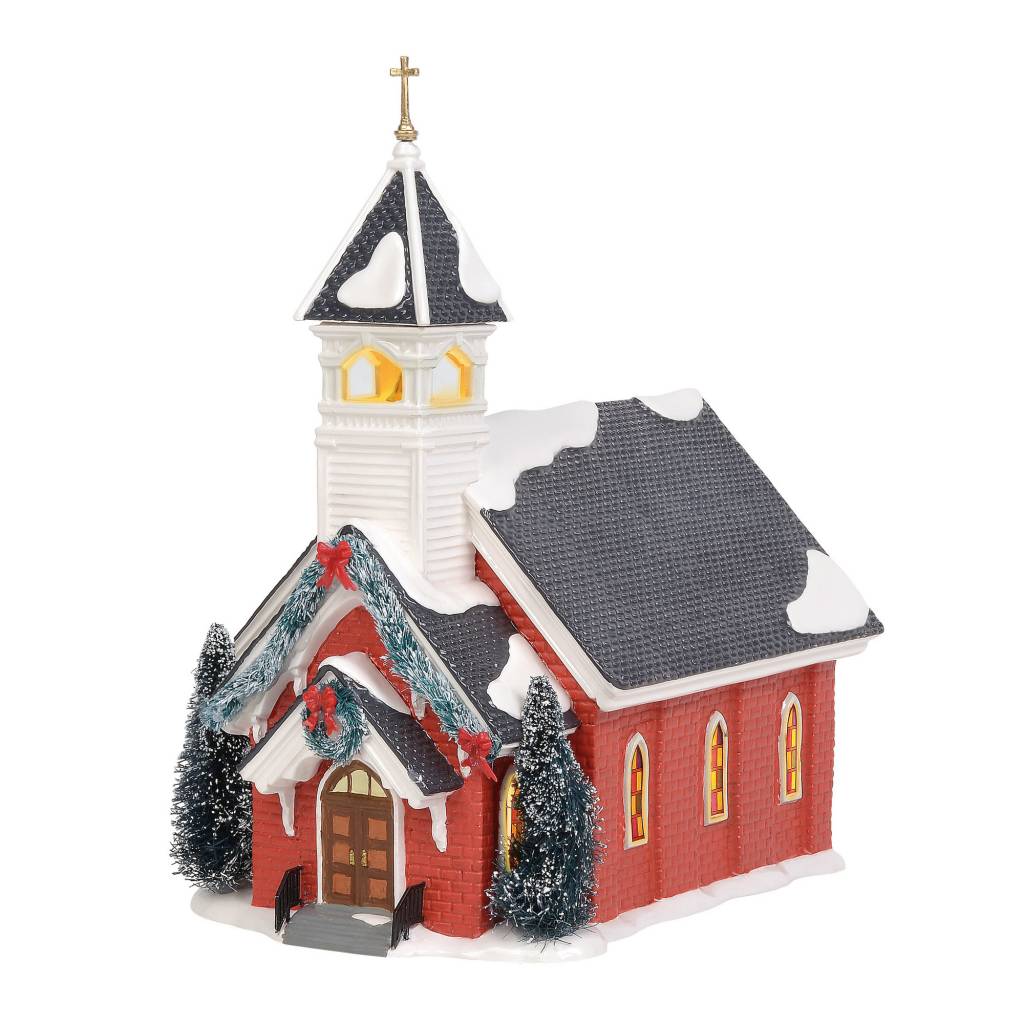 Snow Village Mount Olive Church 6003134 - Boutique Noel Eternel
