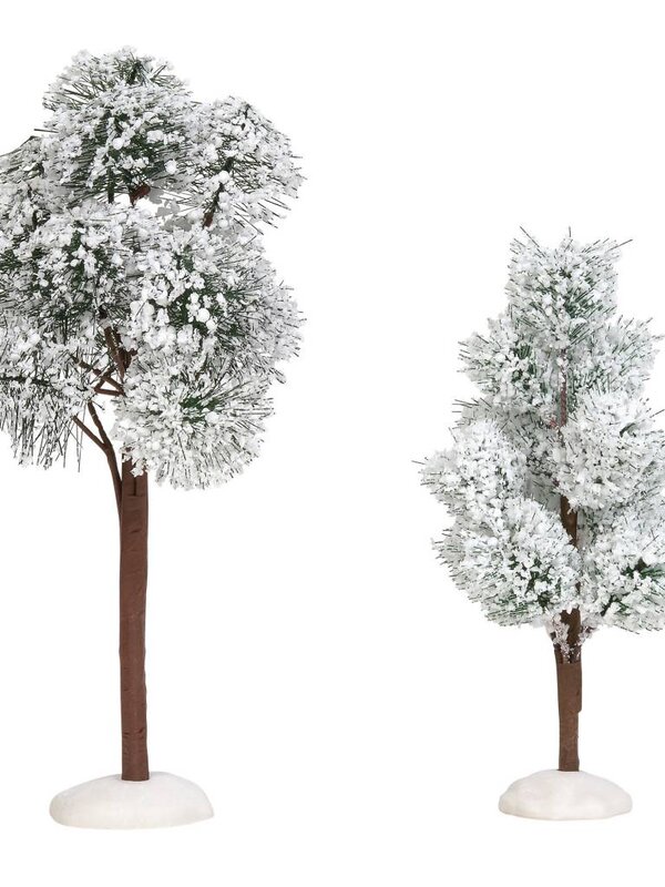 Snowy Jack Pine Trees - Village Accessories 6005032