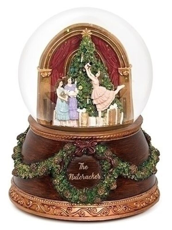 Nutcracker Ballet, Musical Rotating Snow Globe 6 "H