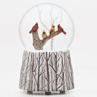 ''Cardinals on a Branch'' 5.25''H Musical Snow Globe 131570 ''Cardinals on a Branch'' 5.25''H Musical Snow Globe 131570