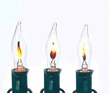 Ensemble de 10 lumières de Noël Flicker Flame par Kurt Adler