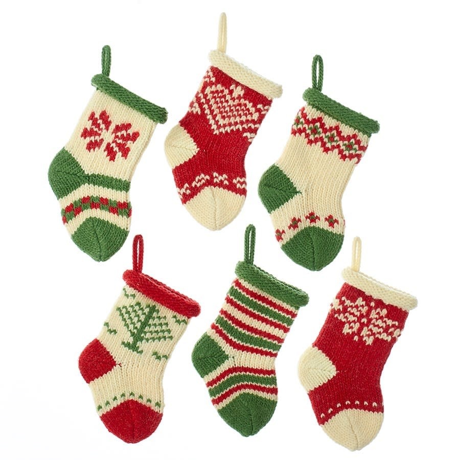 Petit Bas de Noël Tricot 5 pouces, 6 modèles disponibles - Boutique Noel  Eternel