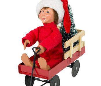 Toddler Boy with Wagon by Byers' Choice