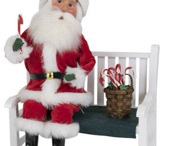 Santa on Bench by Byers' Choice