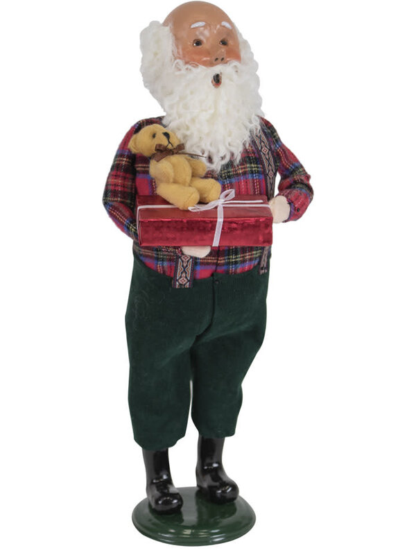 Bald Suspenders Santa by Byers' Choice