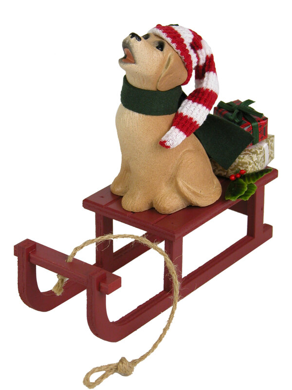 Dog with Sled by Byers' Choice