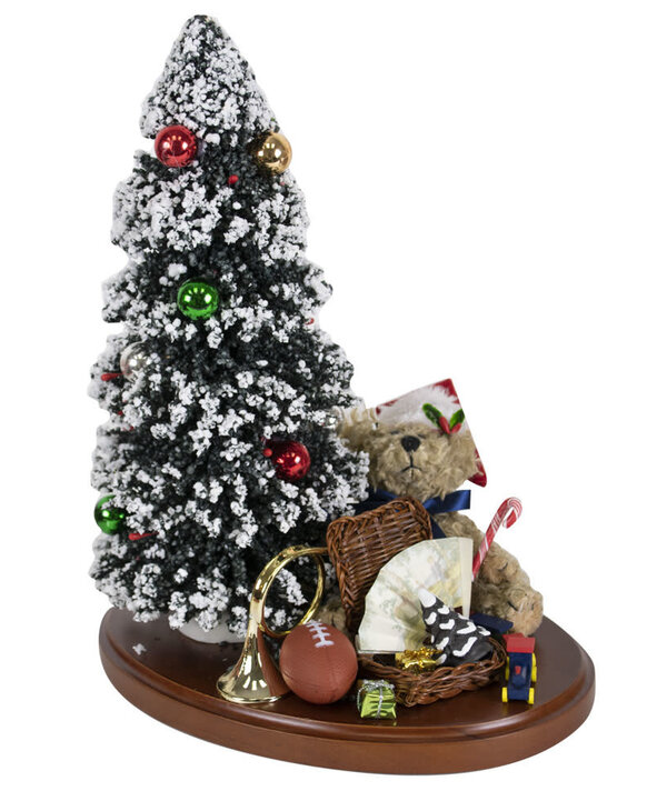 Byers' Choice "Tree on Wood Base with Toys"