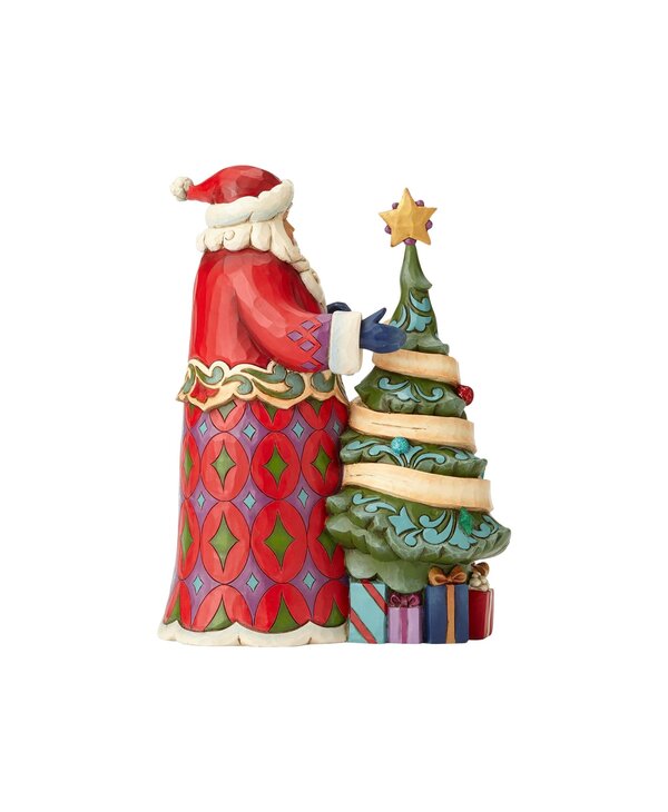 Jim Shore Heartwood Creek 15th Anniversary Santa with Tree Figurine
