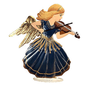 Angel Violinist Bavarian Pewter 3.5"H