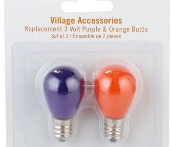 Ampoules de remplacement 3V ens de 2, violet et orange 4035555