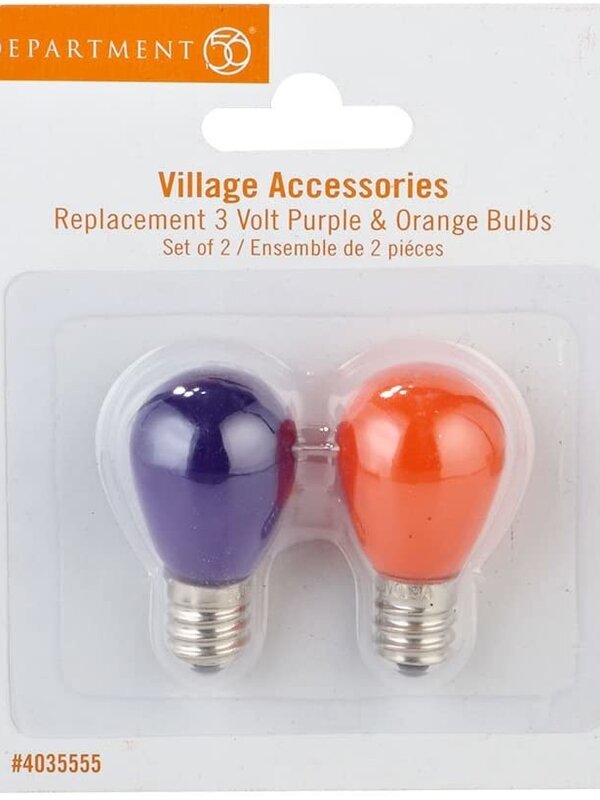 Replacement 3V Set of 2, Purple & Orange Bulbs, 4035555