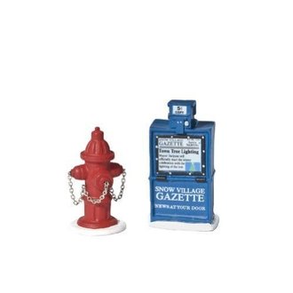 Department 56 Fire Hydrant and Paper Box 809013 Department 56 Fire Hydrant and Paper Box 809013