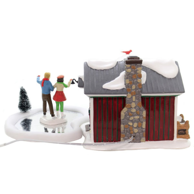20 Festive Christmas Skating Ice Skaters Scene Lodge People Winter Snow 3 Ply Napkins Serviettes Party Dining Table Celebration