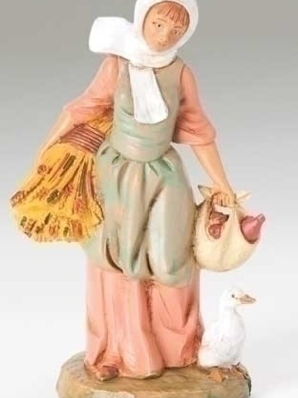 Hannah the Farmer for 5" Nativity Fontanini 52567