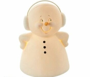 Snowpinion  Snowman with Earmuffs Lighted 5'' figurine. 4055267