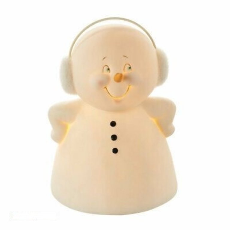 Snowpinion  Snowman with Earmuffs Lighted 5'' figurine. 4055267