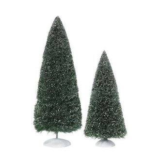 Department 56 ''Bag-O-Frosted Topiaries'' Set of 2 General Village Accessory 56.53018 Department 56 ''Bag-O-Frosted Topiaries'' Set of 2 General Village Accessory 56.53018